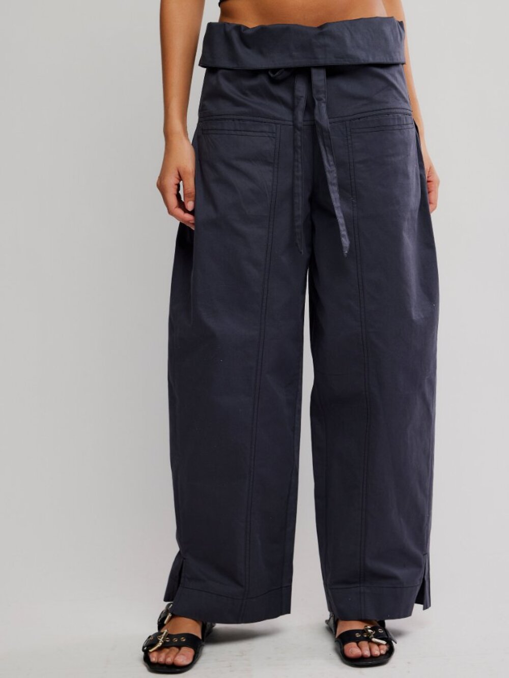 FREE PEOPLE Fisherman Pants / Washed Black - Picture 6 of 11